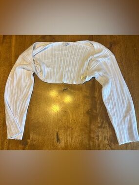 Crescent ribbed knit shrug (Perfect for spring)